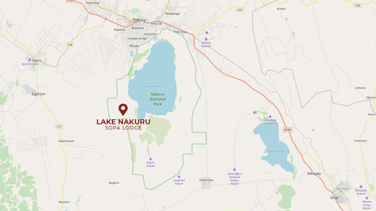 map lake nakuru sopa lodge