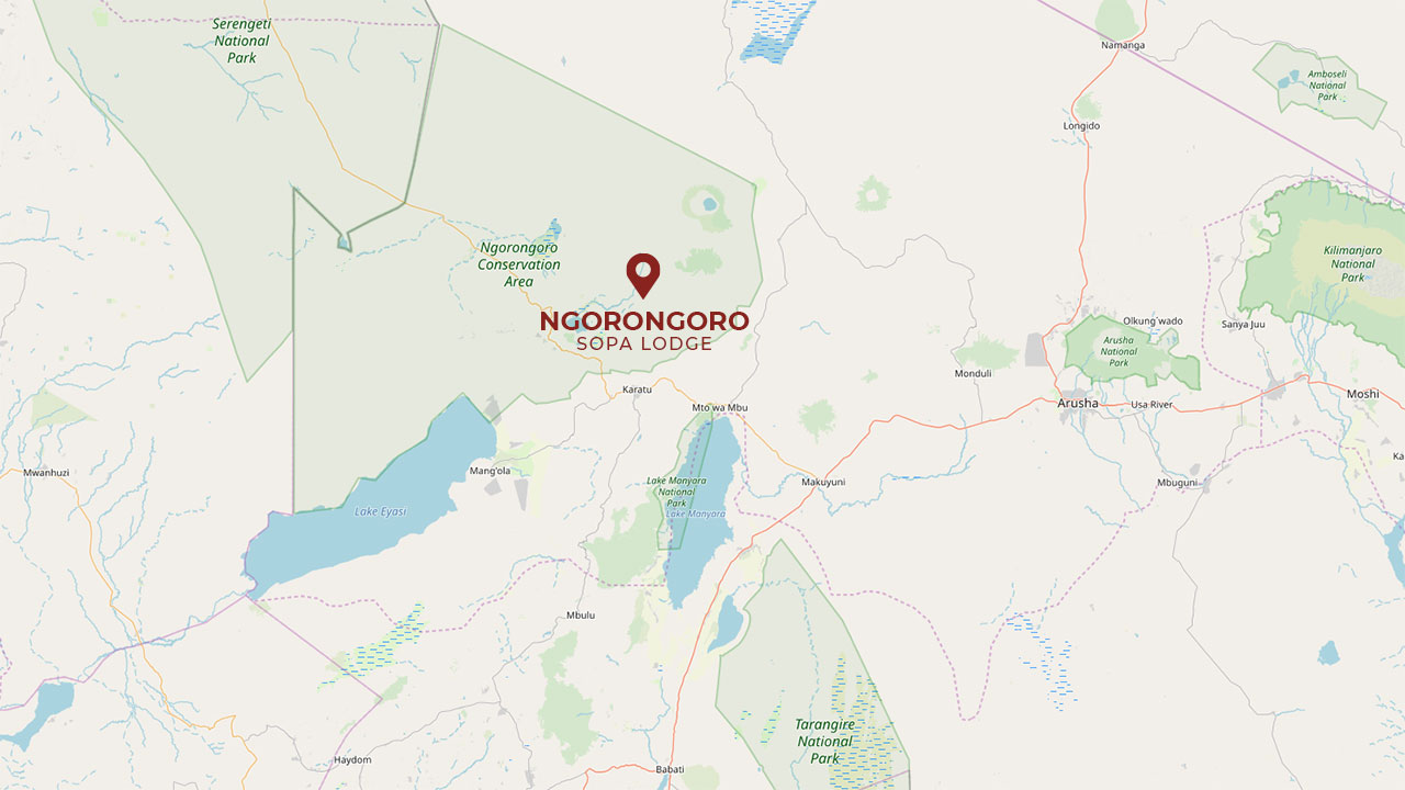 map ngorongoro sopa lodge
